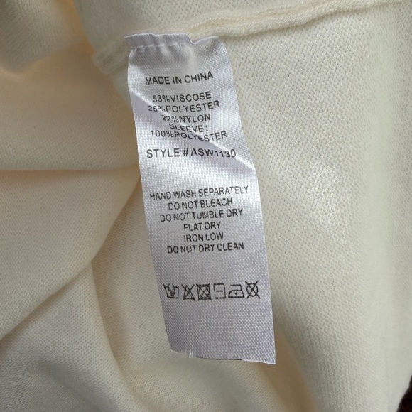 Shop The Mint Sheer Floral Long Sleeved Sweater in White, SZ L - Never Worn! - Picture 10 of 10